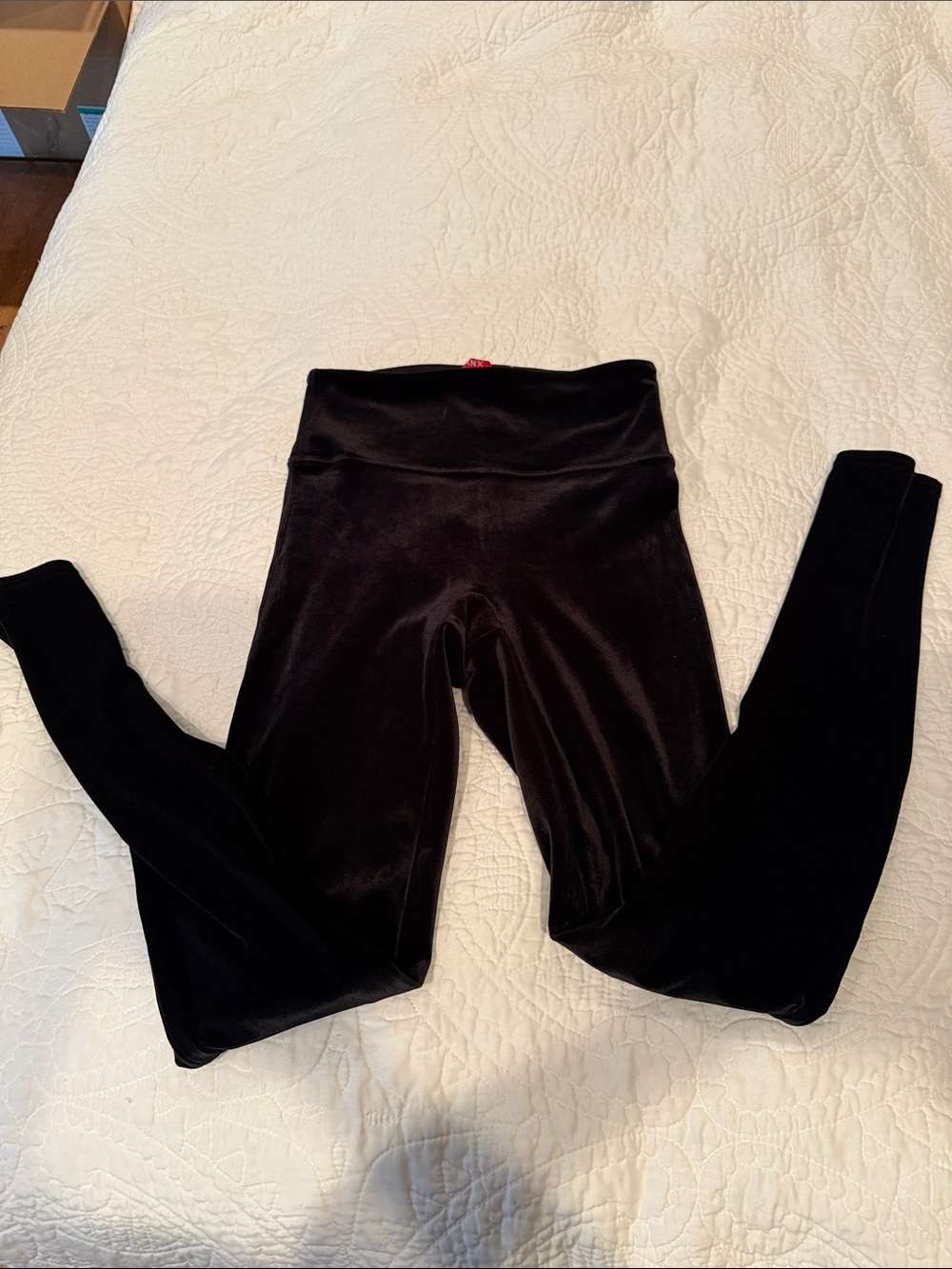 SPANX Black Velvet Leggings